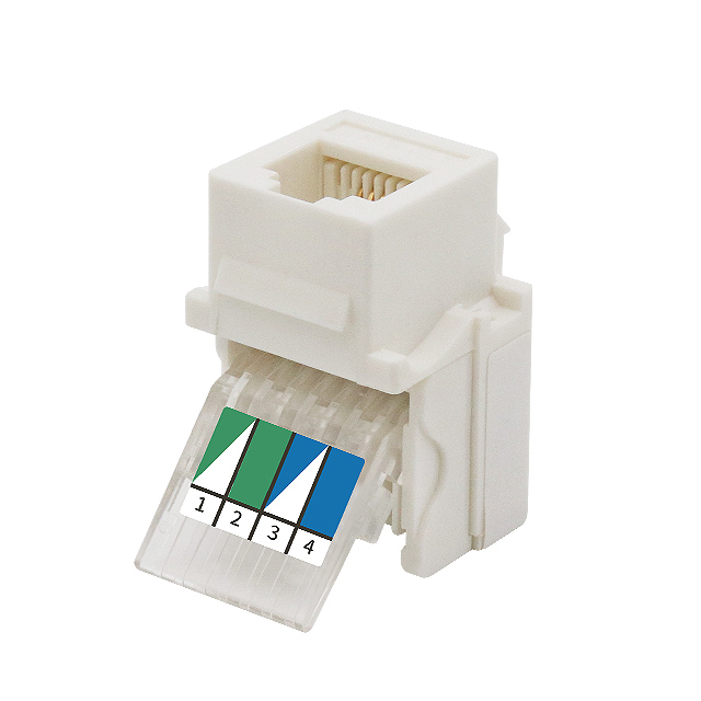 Cat3 RJ11 6P4C 90 grader UTP Toolless Keystone Jack