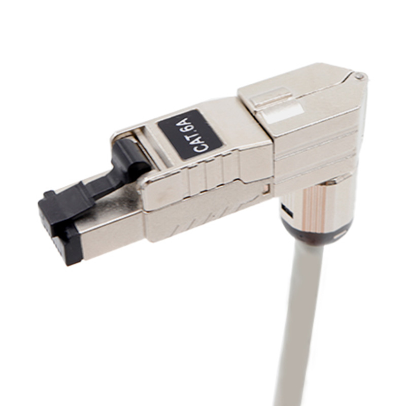 CAT6A STP 90-graders verktøyløs nettverksmodul